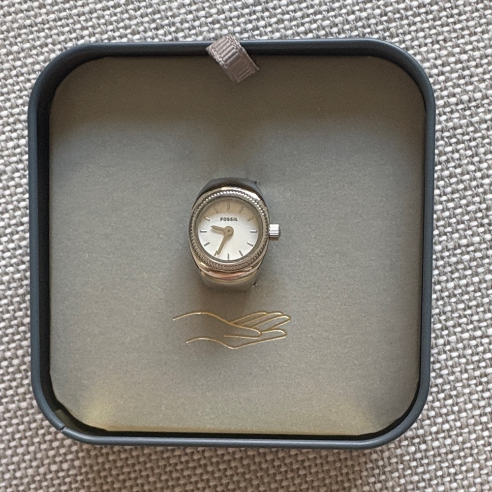 Fossil Silver Watch with White Face